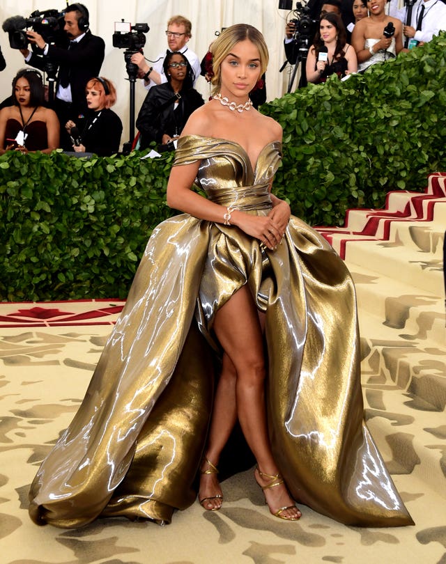 And more gold, this time Jasmine Sanders sports a striking outfit (Ian West/PA)