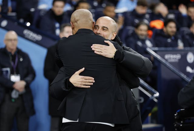 Vincent Kompany and Pep Guardiola