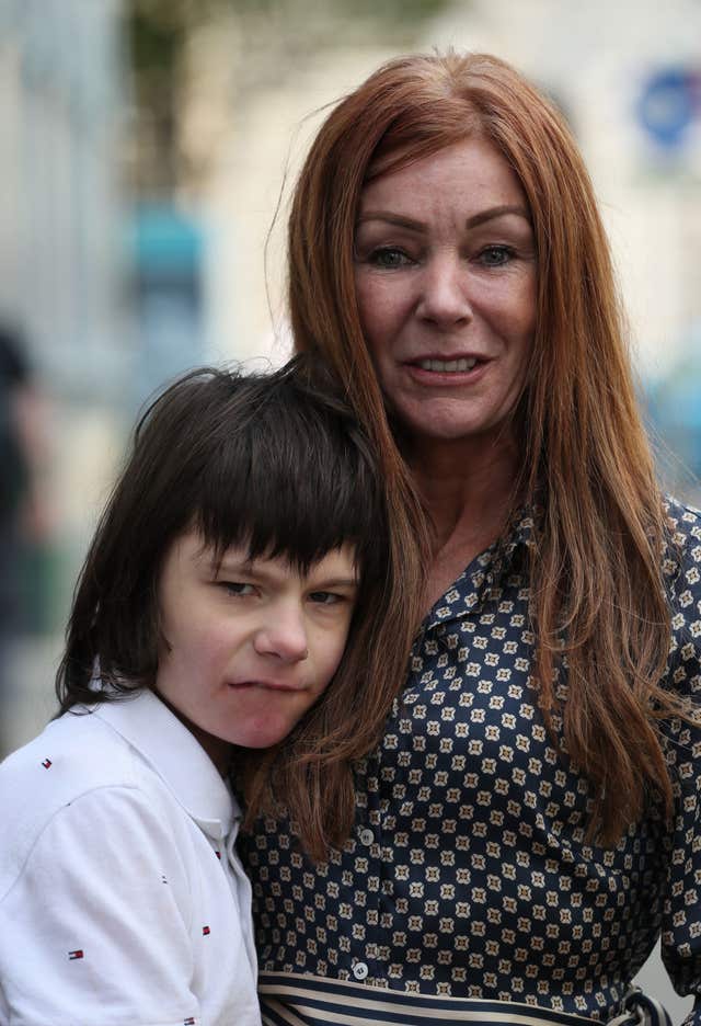 Billy Caldwell, who has a rare form of epilepsy, with his mother Charlotte 