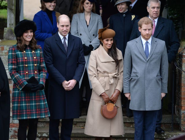 Royals attends Christmas Day with Queen