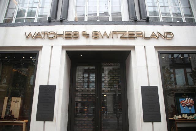 A Watches of Switzerland store on Oxford Street, central London