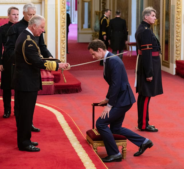 Andy Murray received his knighthood from King Charles III, at the time the Price of Wales.