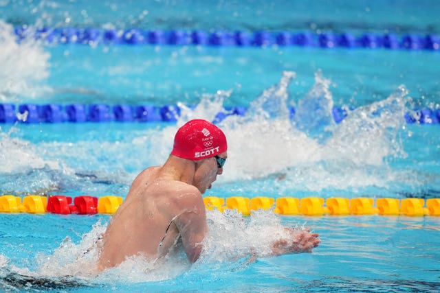 Duncan Scott rose from fifth to second in the final leg of the men's 200m individual medley final (Joe Giddens/PA)