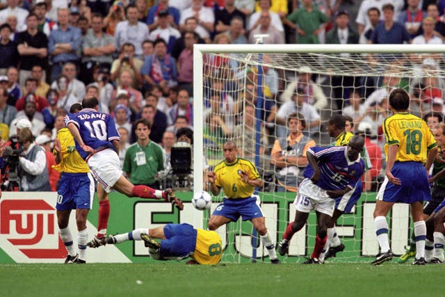 Zinedine Zidane scored twice in the victory over Brazil (Michael Steele/EMPICS)