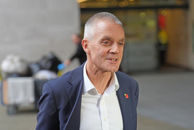 Outgoing BBC director-general Tim Davie outside BBC Broadcasting House in London following his resignation