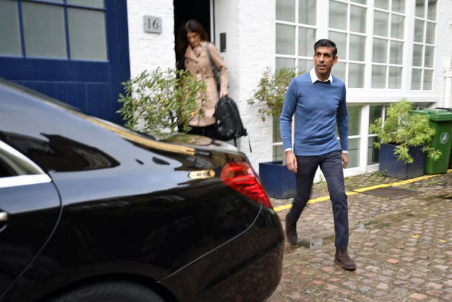 Former chancellor Rishi Sunak (Beresford Hodge/PA)