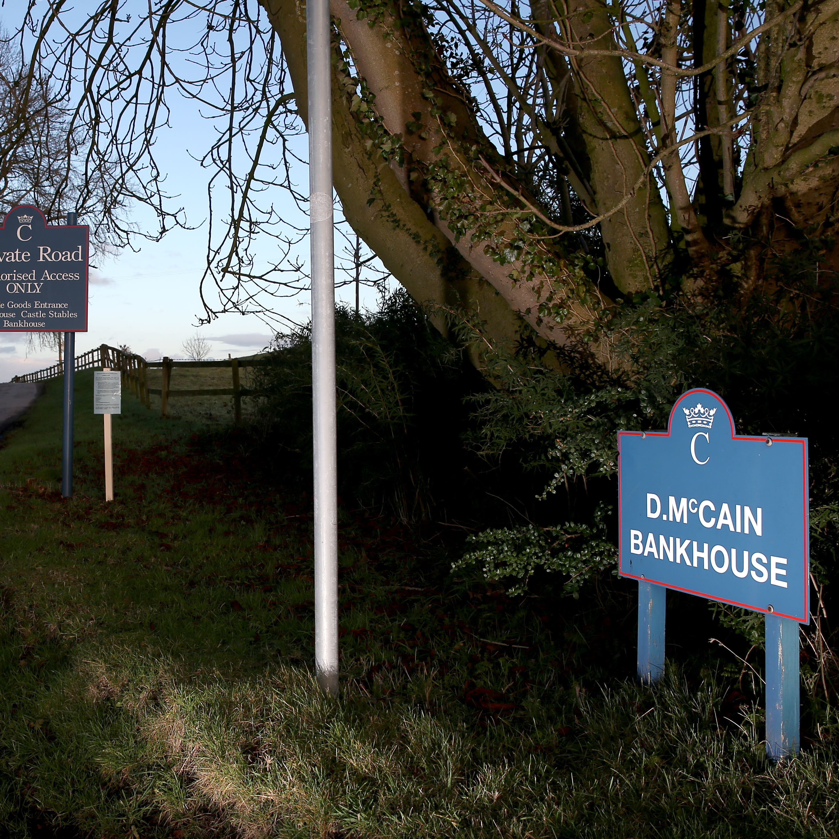 A general view of the entrance to Donald McCain's yard