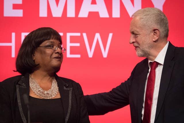 Diane Abbott and Jeremy Corbyn