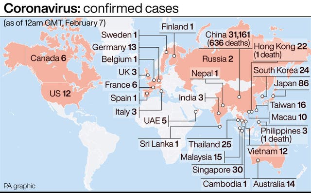 Coronavirus: confirmed cases