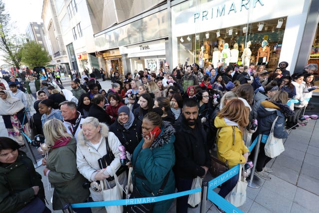 Crowds gather ahead of the opening