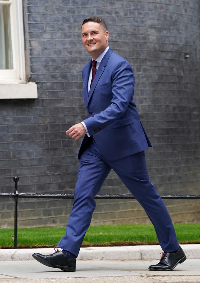Wes Streeting walks along Downing Street