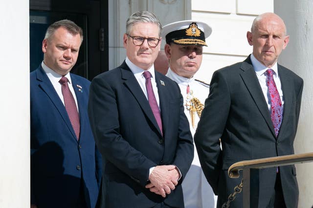 Prime Minister Sir Keir Starmer with Defence Secretary John Healey 