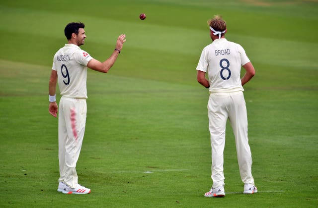 James Anderson, left, and Stuart Broad