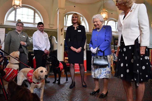 The Queen and the Duchess of Cornwall at the Medical Detection Dogs charity’s 10th anniversary celebration (Ben Stansall/PA)