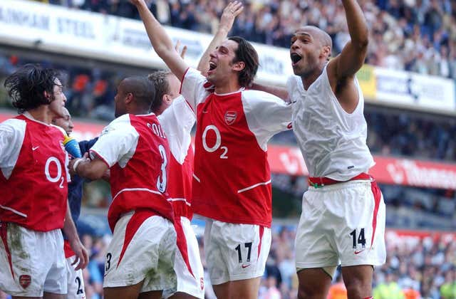 Arsenal secured the 2003/2004 Premier League title at White Hart Lane (Sean Dempsey/PA Archive)
