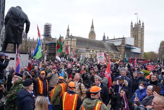 Veterans march