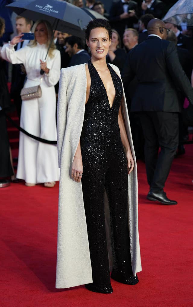 Phoebe Waller-Bridge attending the world premiere of No Time To Die at the Royal Albert Hall in London