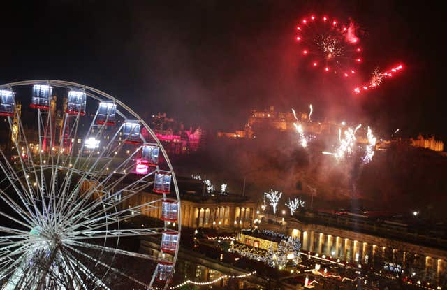 Fireworks at Edinburgh's Hogmanay