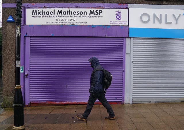 Michael Matheson's office with shutters down