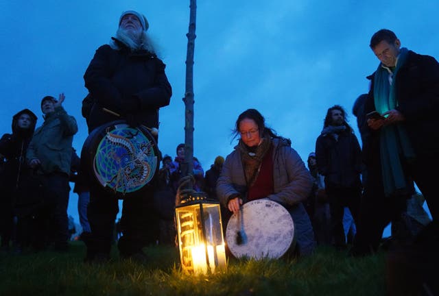 People gather for sunrise at Newgrange, Co. Meath