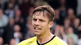 Harrogate Town�s Danilo Orsi-Dadomo celebrates scoring their side’s sixth goal of the game from the penalty spot during the Sky Bet League Two match at EnviroVent Stadium, Harrogate. Picture date: Saturday October 9, 2021.