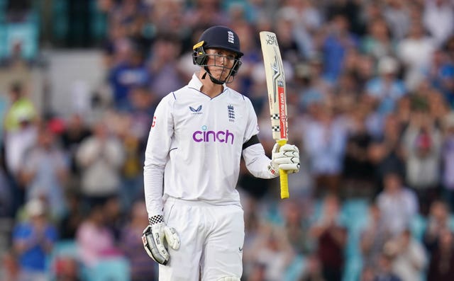 Zak Crawley celebrates his half-century against South Africa