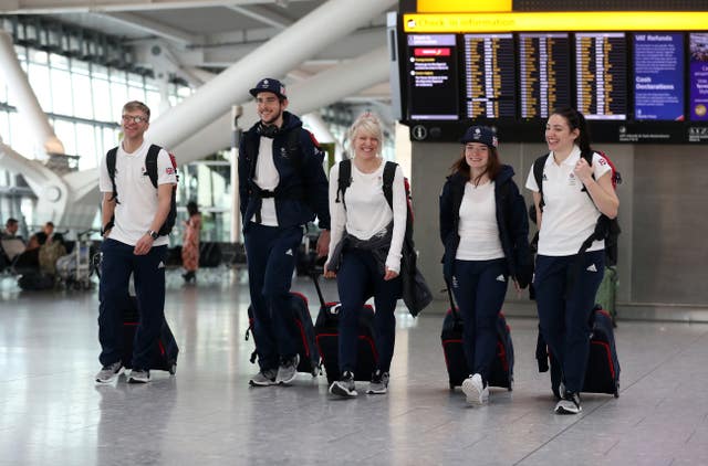 Great Britain’s Elise Christie (centre) is a leading medal hopes for Team GB at the 2018 Winter Olympic Games. (Steve Parsons/PA Wire)