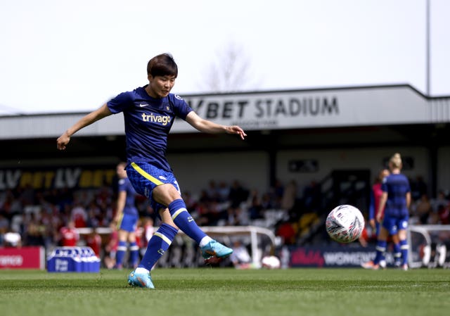 The Women's FA Cup final is set to be Ji So-yun's last game for Chelsea (Steven Paston/PA)