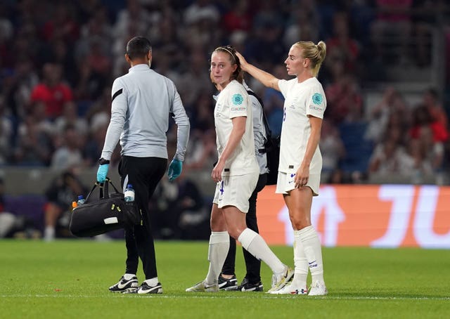 Keira Walsh, centre, was substituted during extra time against Spain but has started every game for England at Euro 2022
