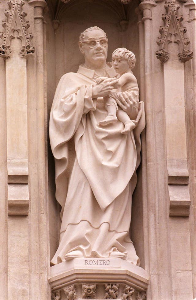 A sculpture of Oscar Romero at Westminster Abbey (John Stillwell/PA)