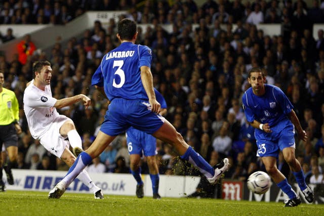 Tottenham Hotspur in action against Anorthosis Famagusta in 2007