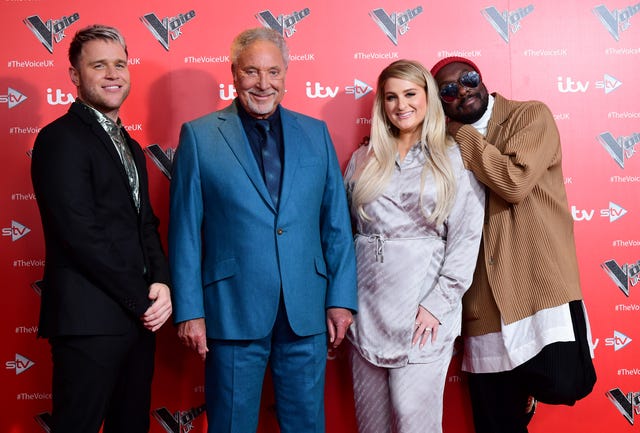 Olly Murs, Sir Tom Jones, Meghan Trainor and Will.i.am