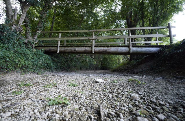 Bridge over a dried up river bed of the River Thames near to Somerford Keynes, Gloucestershire
