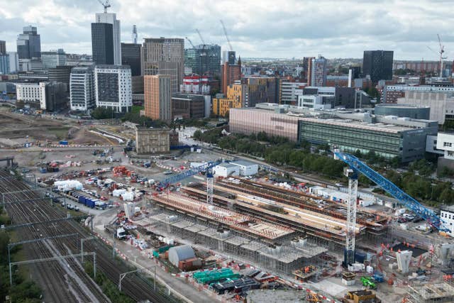 File photo dated 04/10/23 of the construction site for the HS2 project at Curzon Street in Birmingham (Jacob King/PA)