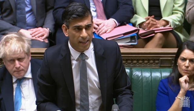 Chancellor of the Exchequer Rishi Sunak delivering his spring statement in the House of Commons 