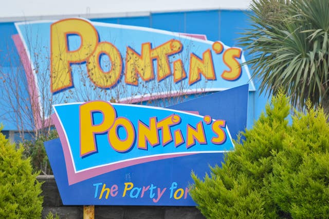 A general view of Pontin’s signage at Brean, Somerset. 