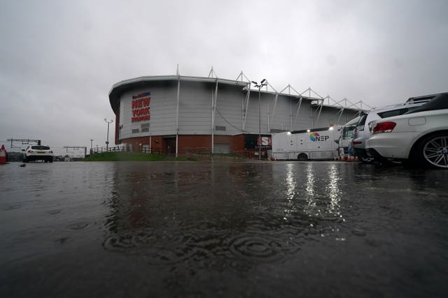 Floods outside Rotherham's ground