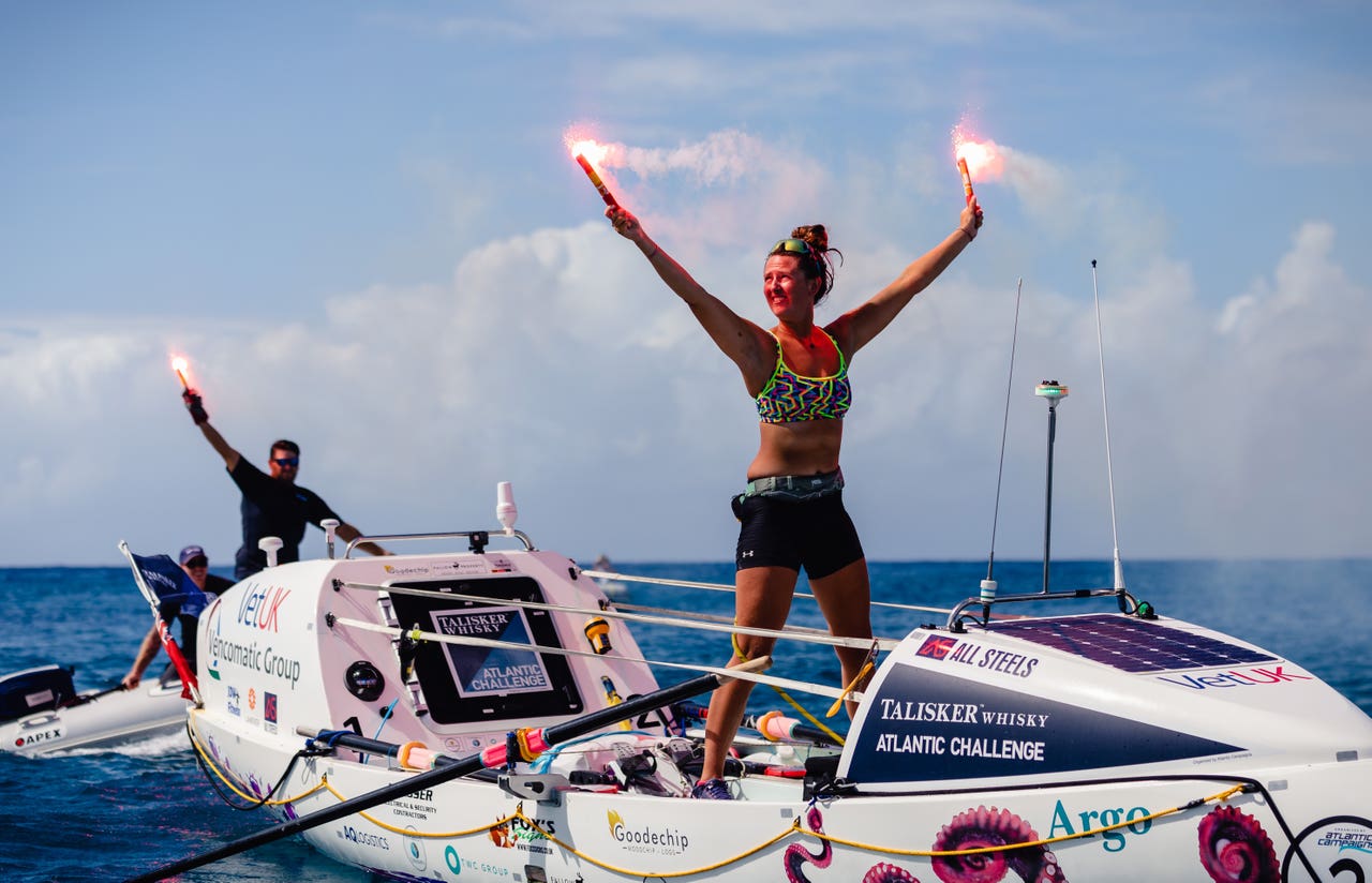 Atlantic rower tells Kate she hopes feat shifts views on what women can