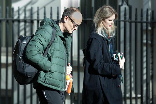 Dominic Cummings with his assistant Cleo Watson