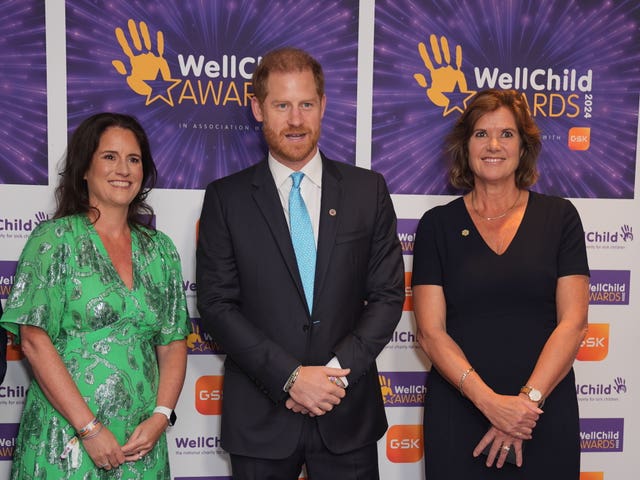 Harry arriving for the annual WellChild awards on Monday