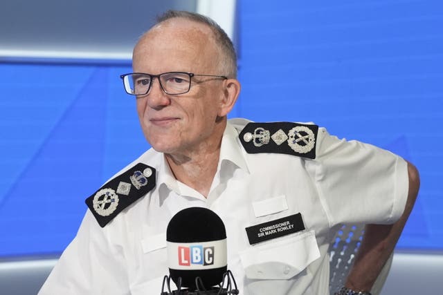 Metropolitan Police Commissioner Sir Mark Rowley (Stefan Rousseau/PA)