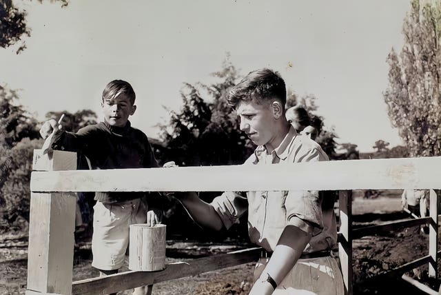 Undated handout photo of Robert Stephens (left, pictured aged 14 or 15) was eight when he was sent to Australia from Britain as a child migrant. He spent nine years Fairbridge Farm School outside Molong in rural New South Wales where he suffered sexual and physical abuse in the 1950s. Survivors of the notorious Fairbridge farm schools are imploring King Charles to intervene after his charity, the Prince’s Trust, told victims of child sexual abuse it had “insufficient monies” to pay compensation