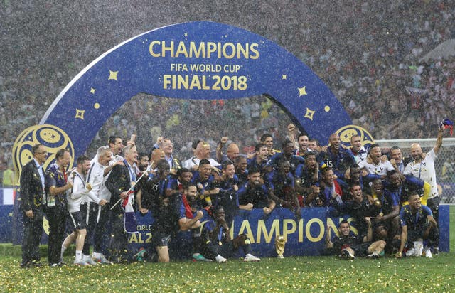 France celebrate winning the World Cup