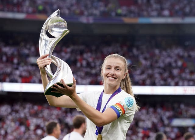Leah Williamson lifted the Women's Euro trophy at Wembley last summer