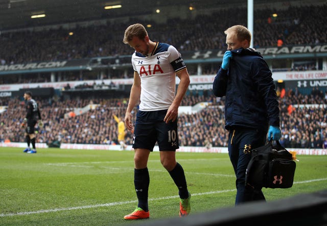 Kane limped off against Millwall a few months later after hurting his other ankle 