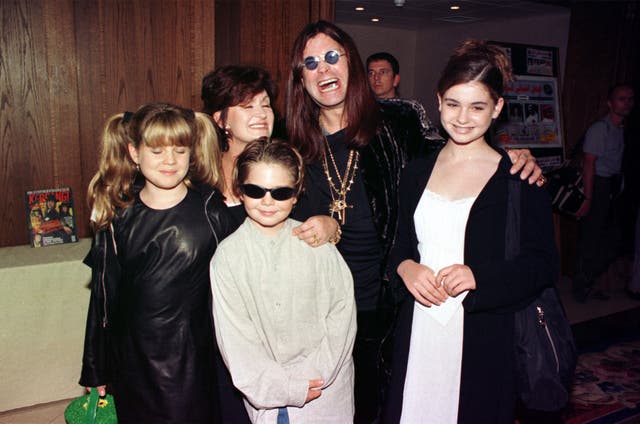 Ozzy Osbourne, wife Sharon and children Kelly, Jack and Aimee at the Kerrang Awards 1997 in London