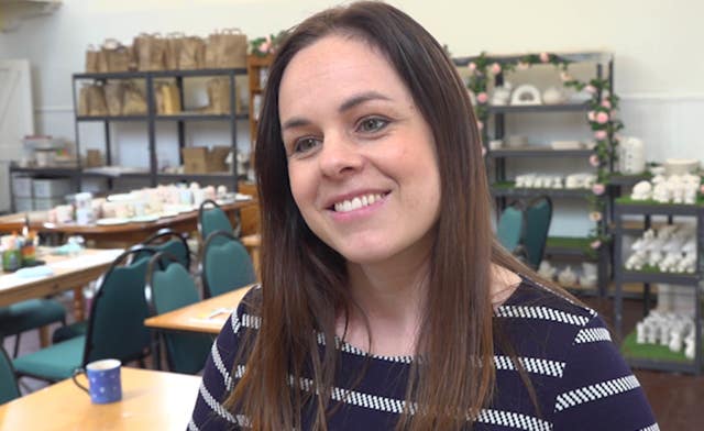 Kate Forbes during a visit to Maisie Gray Pottery and Crafts in Linlithgow while on the SNP’s General Election campaign trail