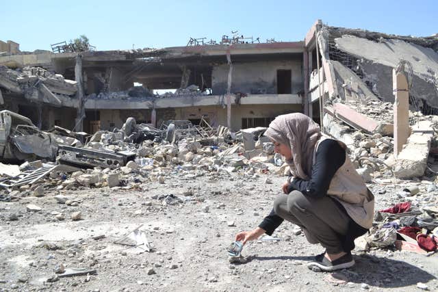 Madiha Raza in Mosul, Iraq (Muslim Aid/PA)