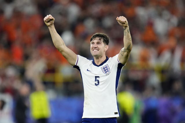 England's John Stones celebrates the win over the Netherlands