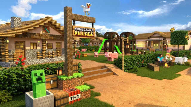 Concept image for a Minecraft-themed attraction